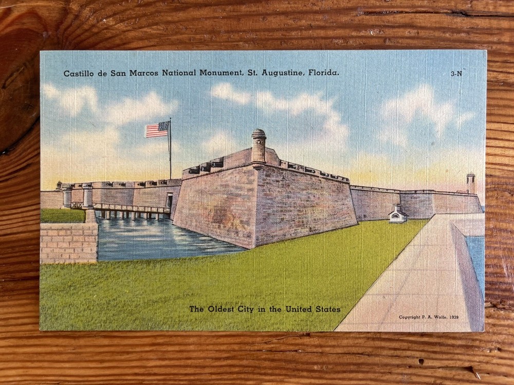Castillo de San Marcos Monument, St. Augustine, FL - Vintage Postcard