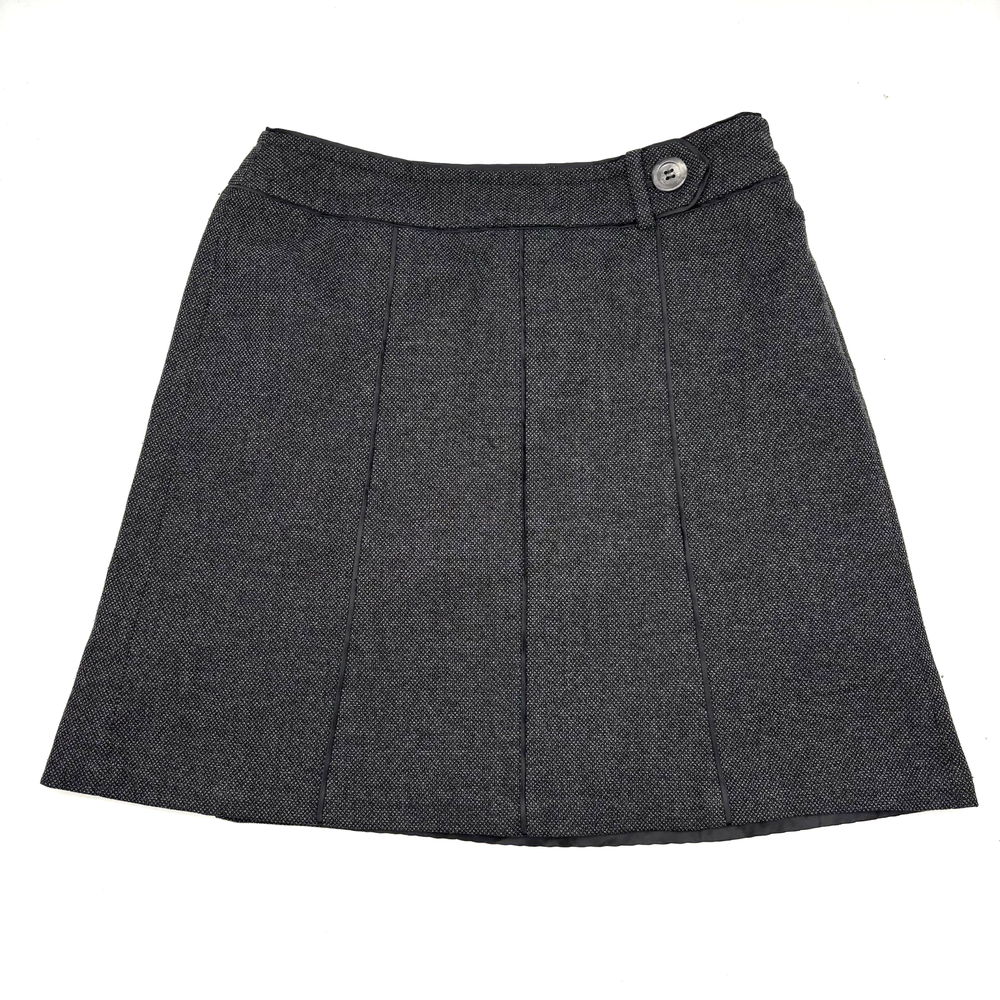 Anne Taylor Petites Dark Gray Poly Blend A-line Career Skirt Size 0P 25x16.5