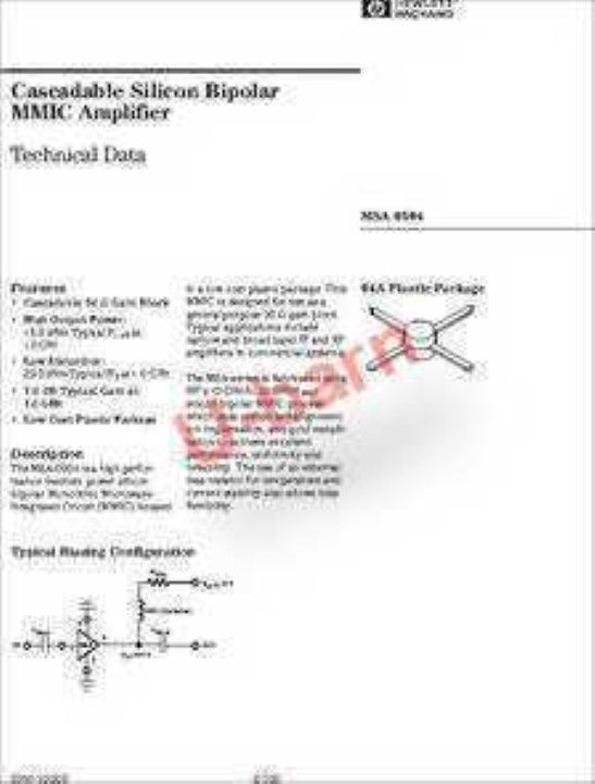 HP/AGILENT SMT-86,Cascadable Silicon Bipolar MMIC, MSA0504 USA ship