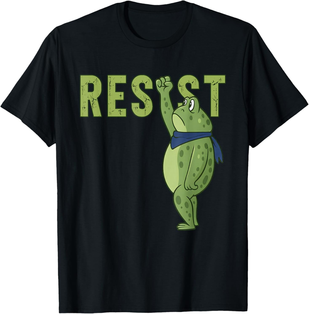 Frog Resist Portland Frog Protest - Portland Frog Activist T-Shirt NEW 025!!!!