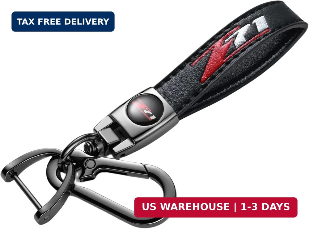 Genuine Leather Car Keychain for Chevy Z71 Key Chain for Men and Women Family Pr