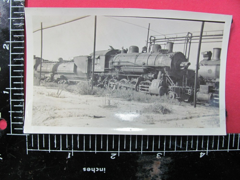 San Diego & Arizona Eastern Railroad 2-8-0 Locomotive #106 B&W Photo Arizona Ca
