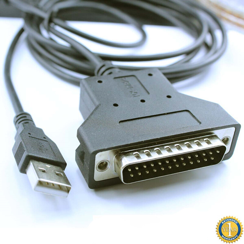 MiCondora USB Programming Cable for Fanuc CNC DNC, USB to DB25 Male, (6FT/1.8M)