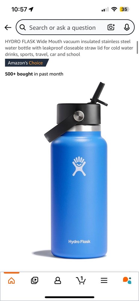 Hydro Flask Cascade Water Bottle for Everyday Hydration
