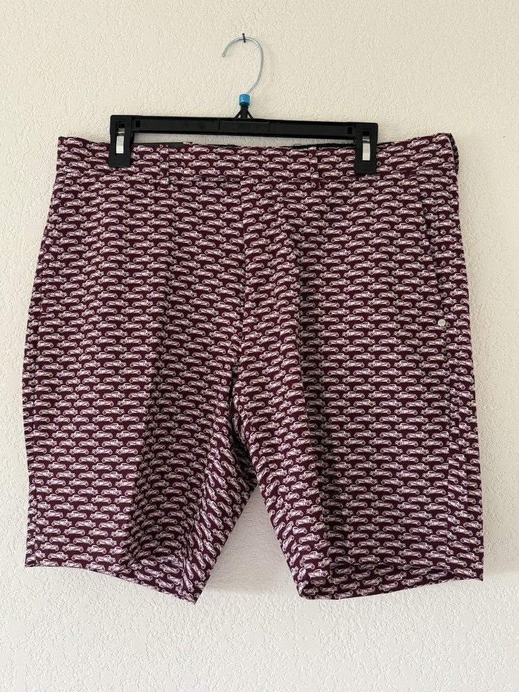 RLX Ralph Lauren Shorts Men 34 Tailored Fit Golf Active Classic Car Maroon Chino