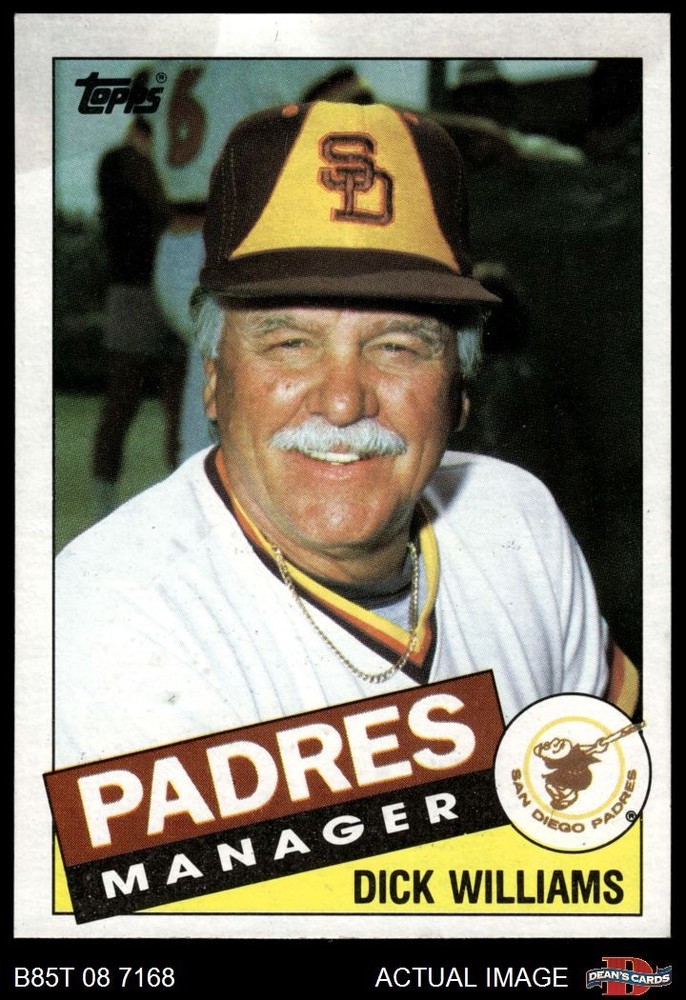 1985 Topps #66 Dick Williams Padres HOF 4 - VG/EX