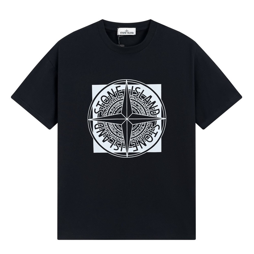 Italy Stone Island tee shirt Mens Black /white
