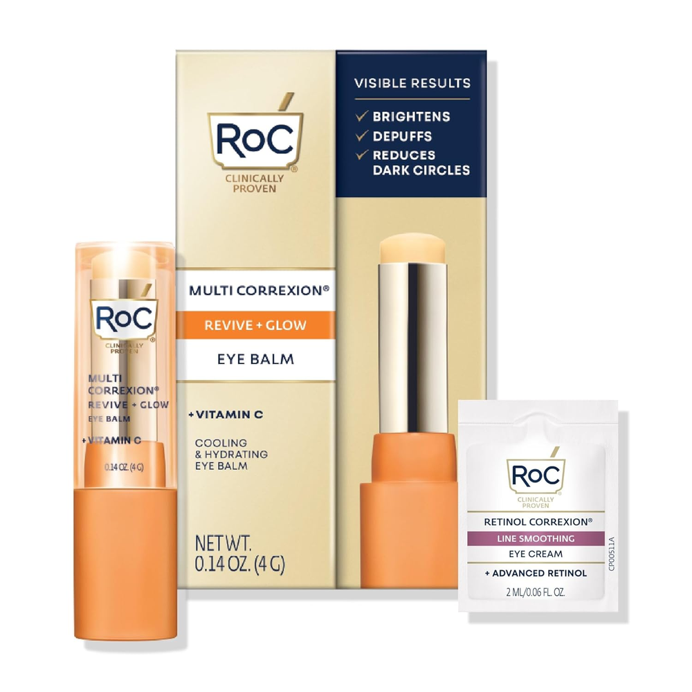 Roc Multi Correxion Revive + Glow Vitamin C Eye Balm (0.14 Oz) with Retinol Eye