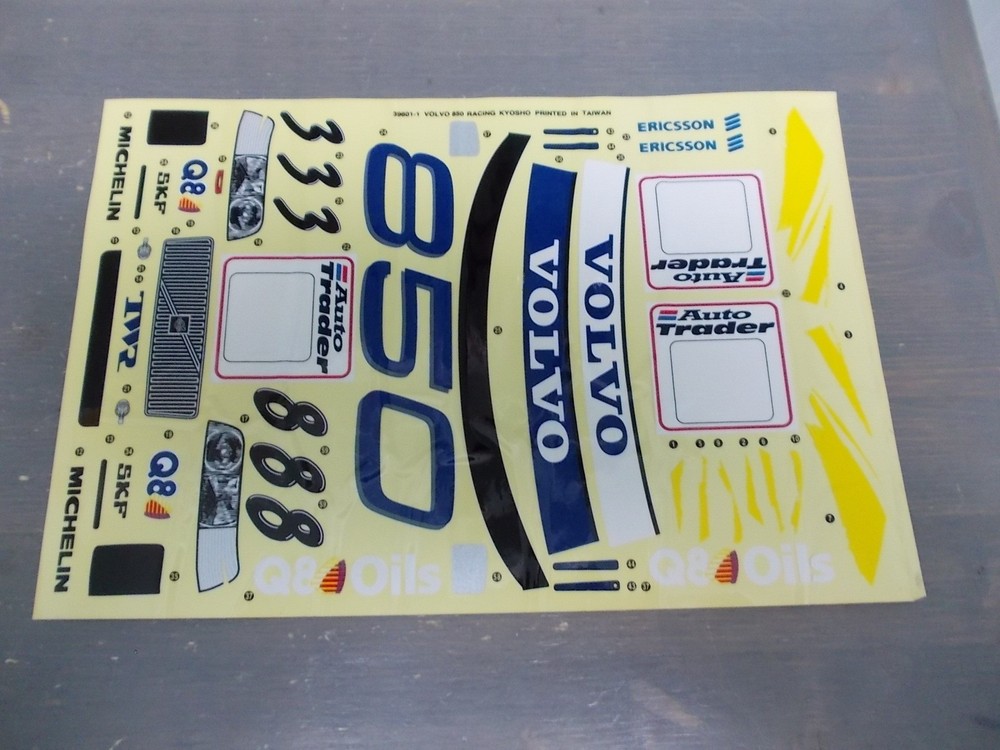 39601-1 Volvo 850 Decal (CREASES / #1) - Kyosho Pure Ten Spider TF2 TF3 Mantis