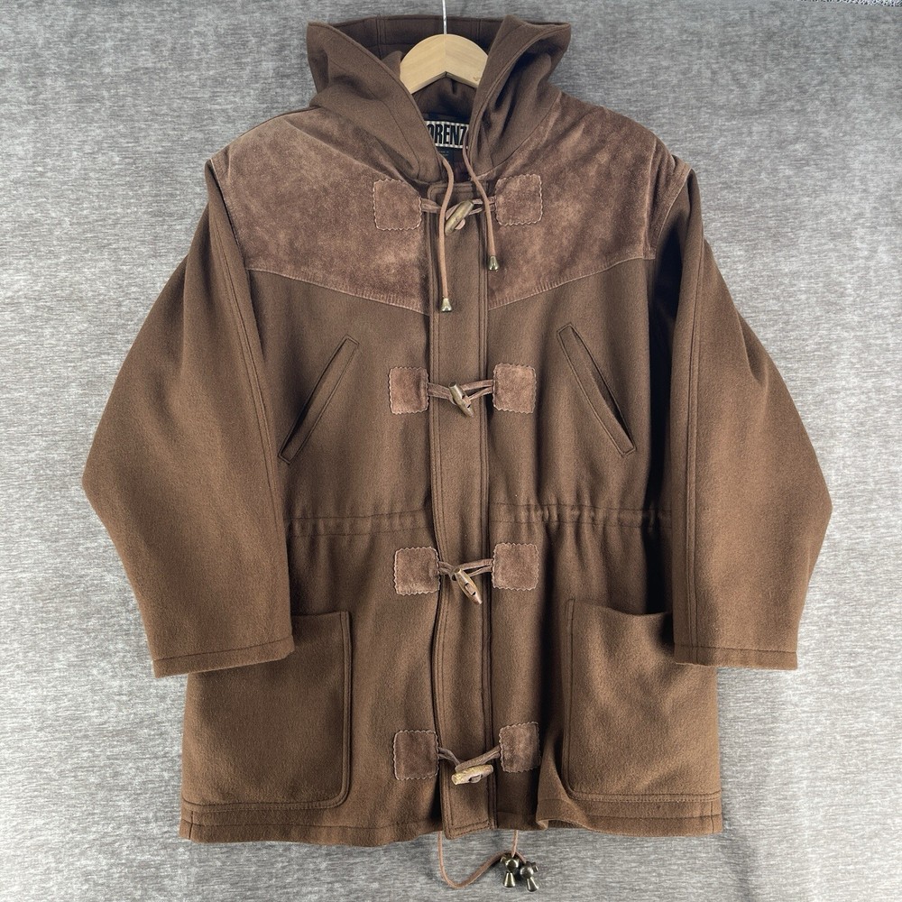 Vintage Forenza Wool Duffle Toggle Coat Women’s Size 12 Brown Pockets RARE