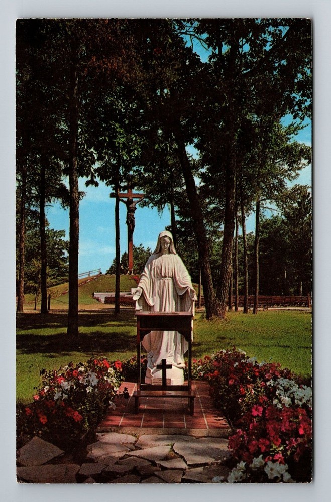Indian River MI-Michigan, Our Lady of the Highway, Statue, Vintage Postcard