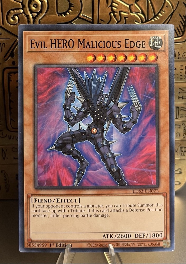 Evil HERO Malicious Edge LDS3-EN022 Legendary Duelists 1st Edition Card