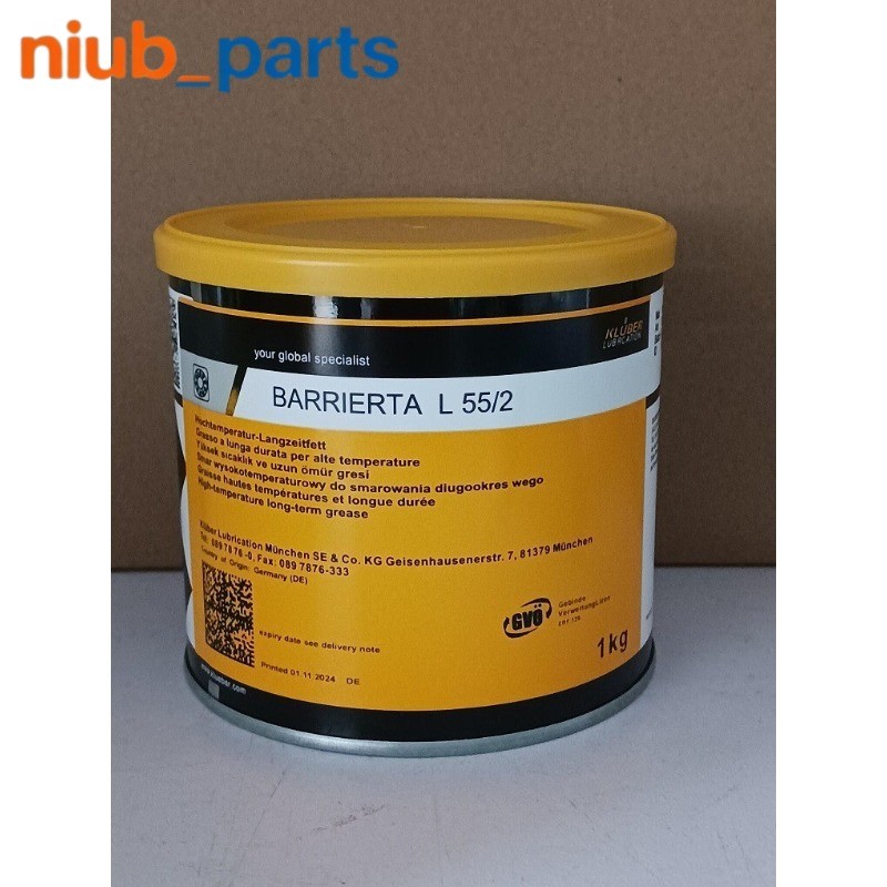 KLUBER Lubrication Barrierta L 55/2 Grease 1Kg (2.2 lb) New free ship.
