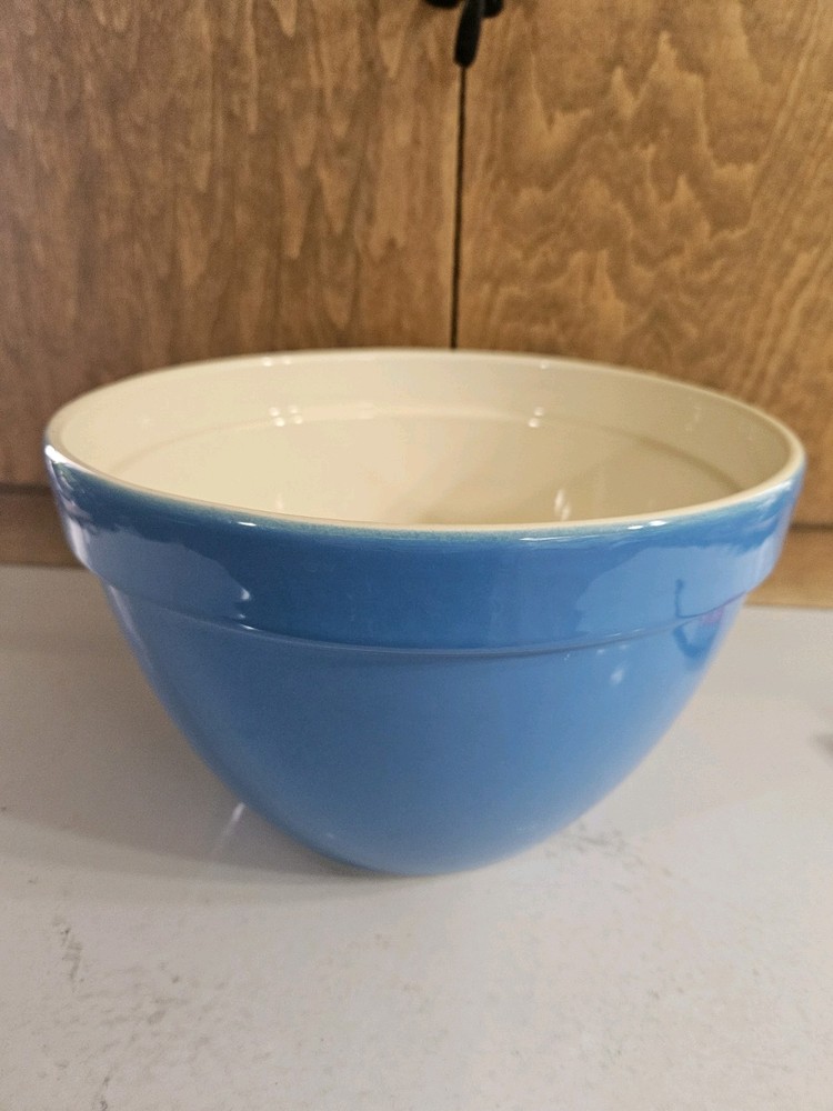 Crate and Barrel Addison Blue Mixing Bowl 9 1/2”