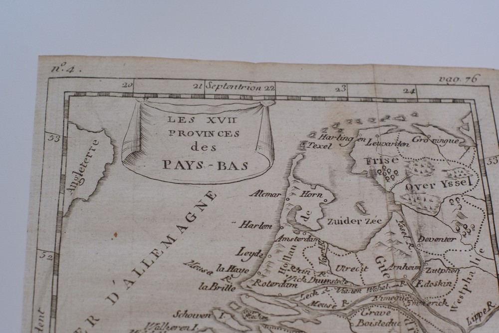 French Map of the XVII Provinces des Pays-Bas — Copperplate, c.1680–1750