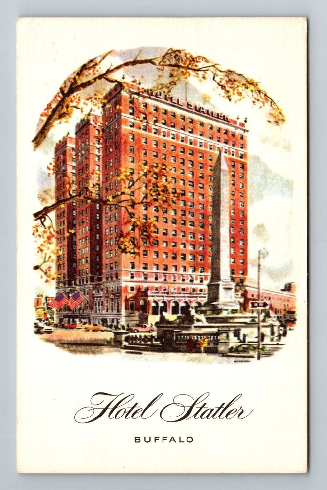 Buffalo NY-New York, Hotel Statler, Advertisment, Vintage Postcard