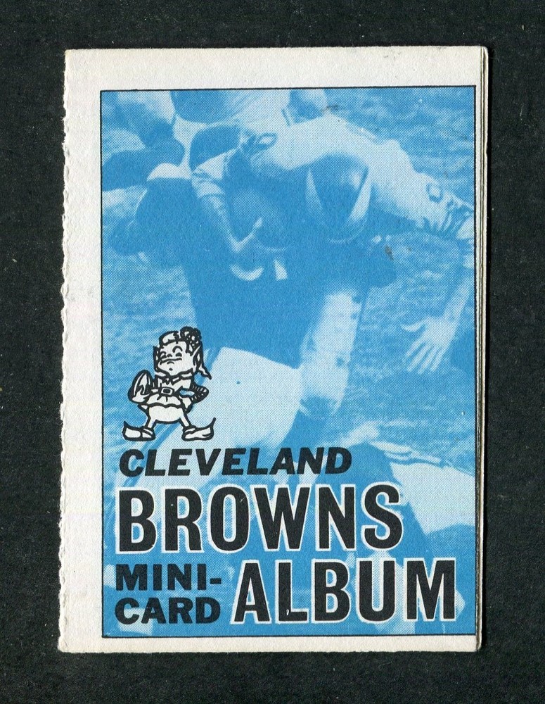 Cleveland Browns 1969 Topps Mini Stamp Album Football Card Booklet w/ 7 Inserts