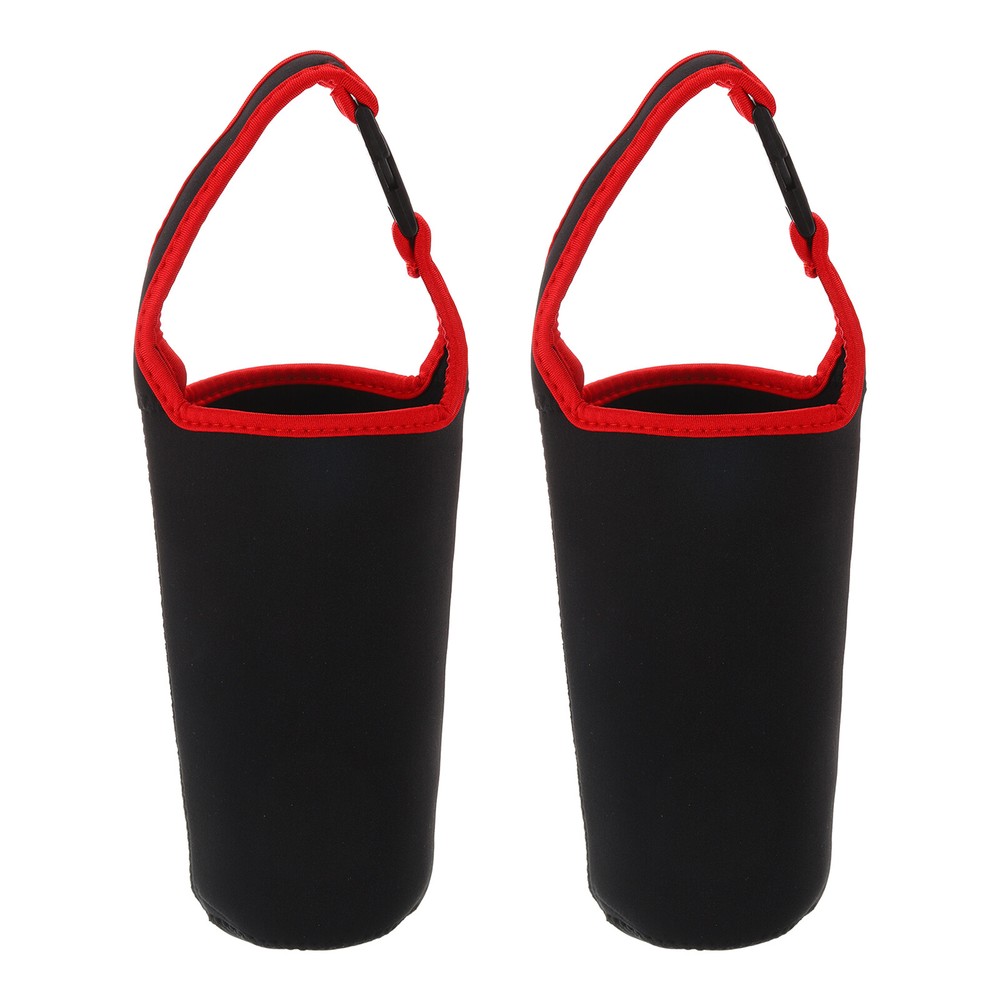 30oz Tumbler Carrier Holders, 2 Pcs Neoprene Water Bottle Sleeve, Black Red Red