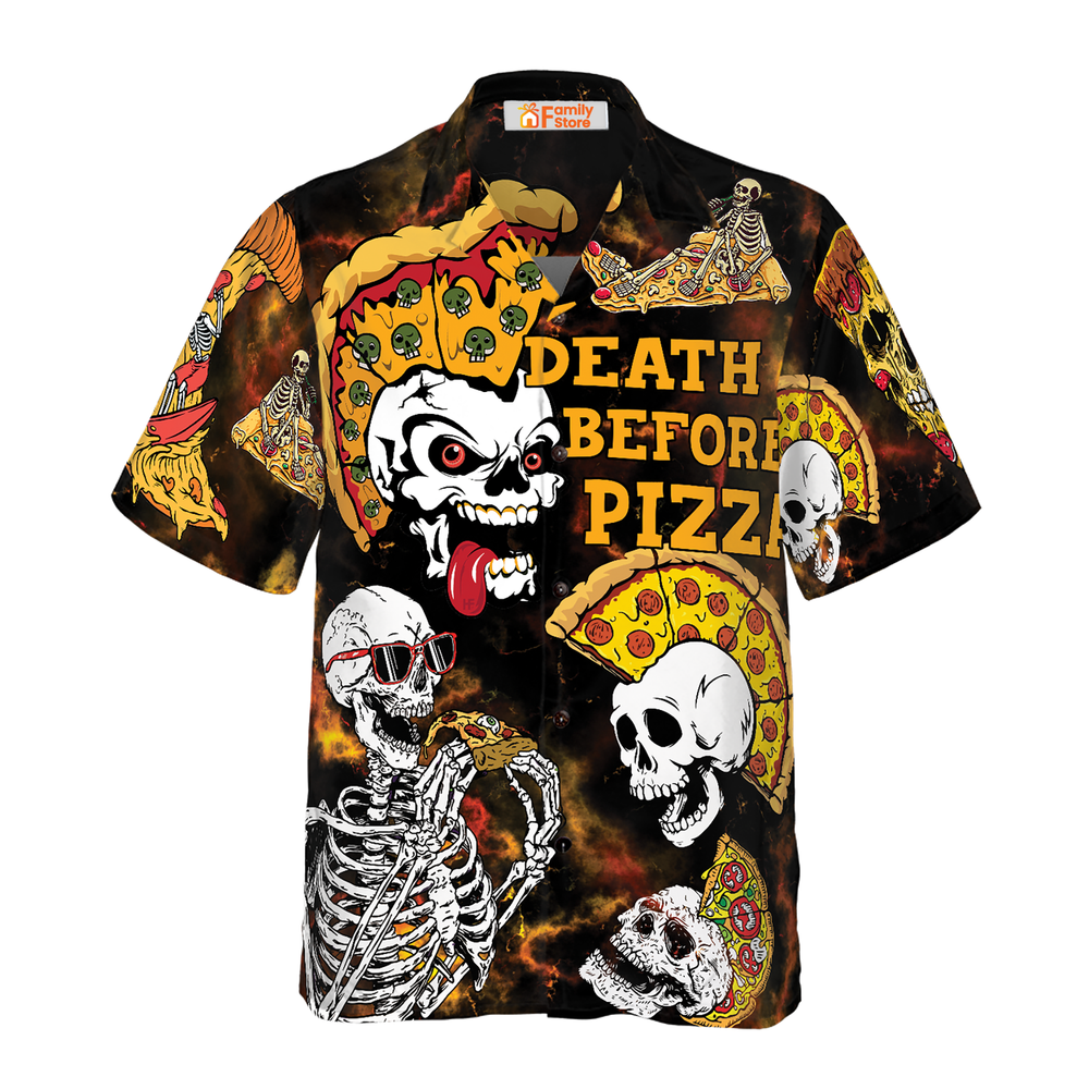Pizza Rock Men’s Hawaiian Shirt US Size Summer Style New