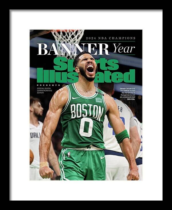 Boston Celtics Jayson Tatum, 2024 NBA Championship Commemorative Poster no Frame