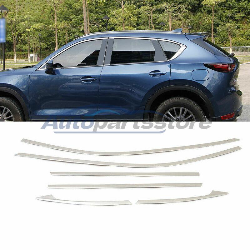 Mazda CX-5 2016-2022 Chrome Steel Window Sill Trim Upper Strip Molding
