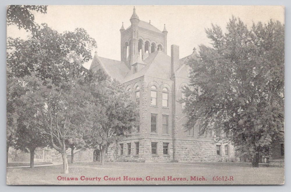 Ottawa County Court House Grand Haven Michigan Postcard C. R. Childs