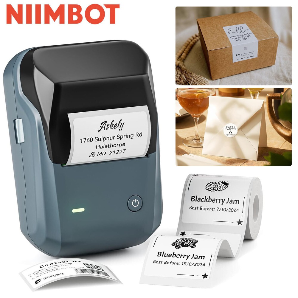 NIIMBOT Bluetooth Label Printer for Small Business Shipping Boxes Envelopes Seals