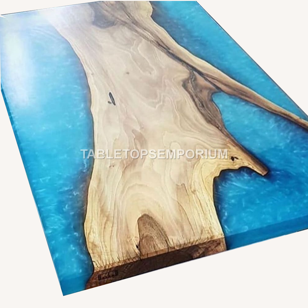 Epoxy Resin Acacia Wood Dining Table Top for Indoor Outdoor Use  