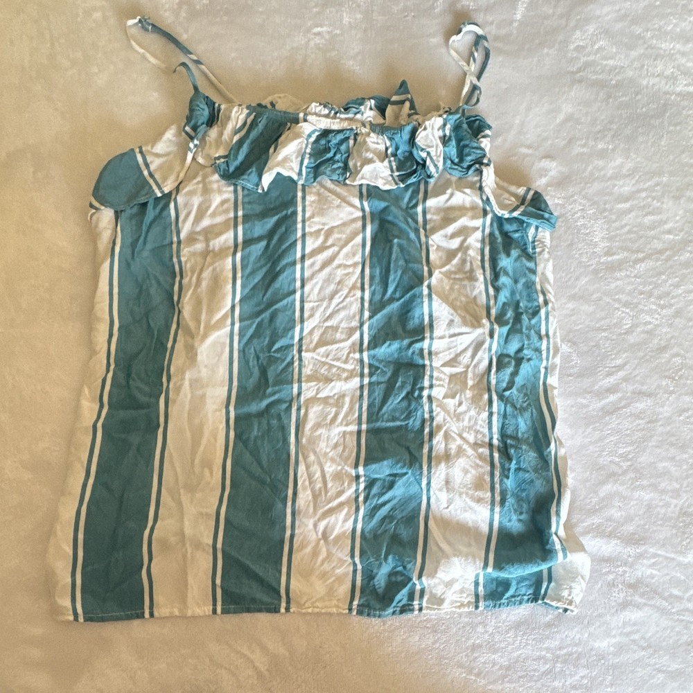 Old Navy Striped Tank Top Blue White Size XL