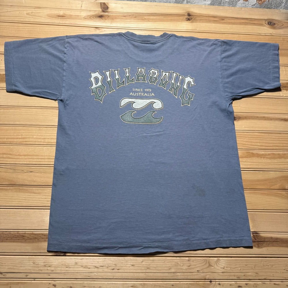 Vintage 1995 Billabong Australia Wave Logo Surf Graphic T-Shirt USA Size Large