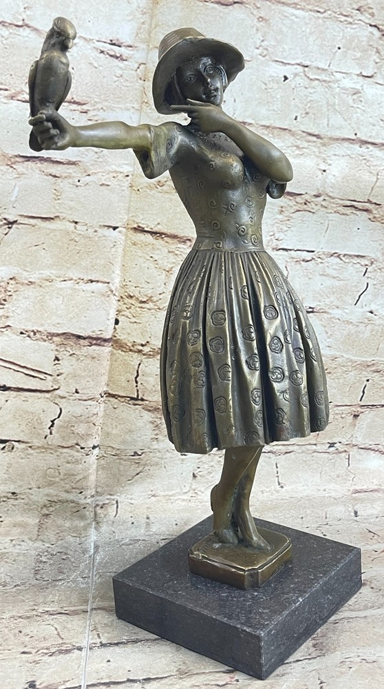 Handmade Signed Chiparus Bronze Dancer Statue Hot Cast Figurine