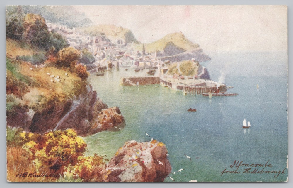TUCK Oilette~Ilfracombe From Hillsborough~England~HB Wimbush~#7461~Vintage PC