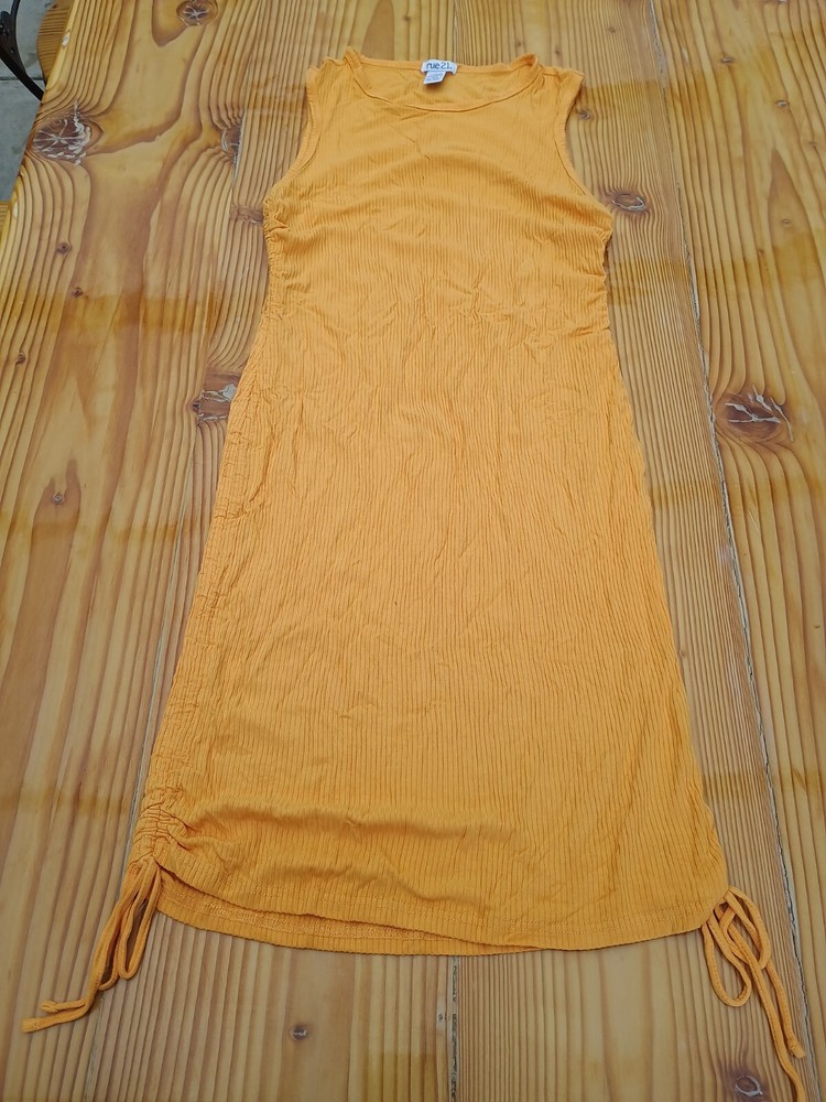rue 21 yellow sleeveless tank top dress sz l