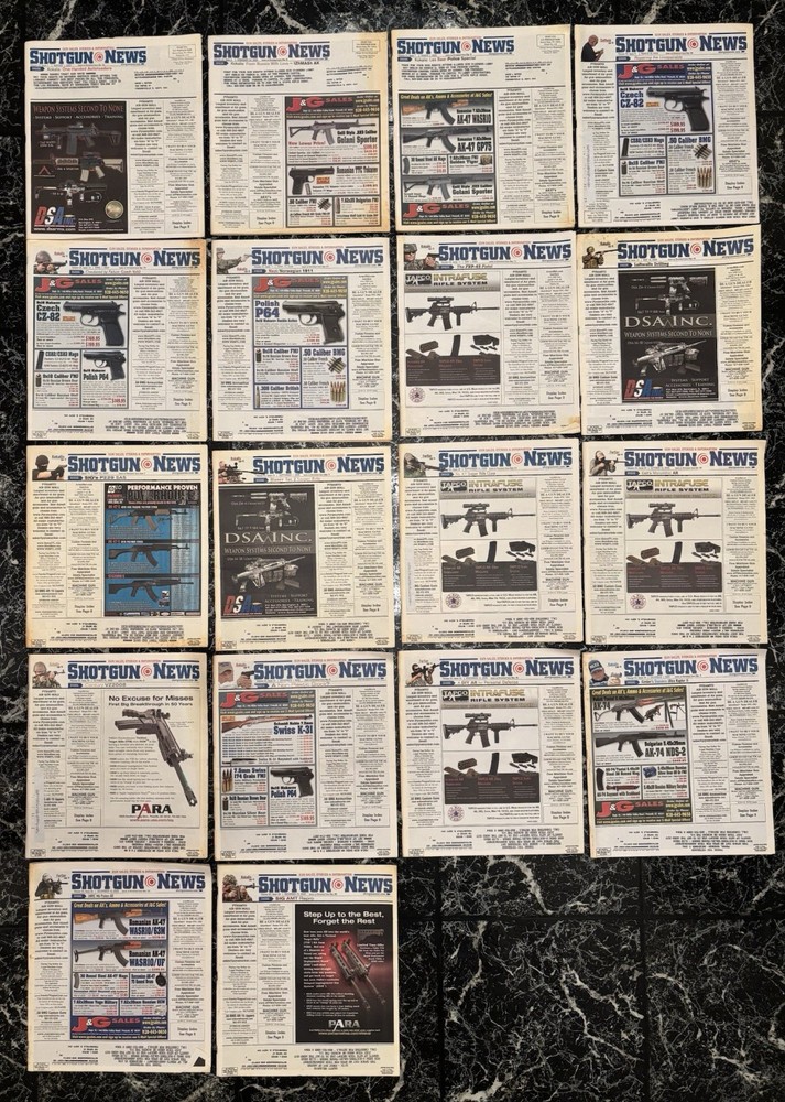 Lot of 18 Vintage Shotgun News Magazines Assorted Issues from 2009