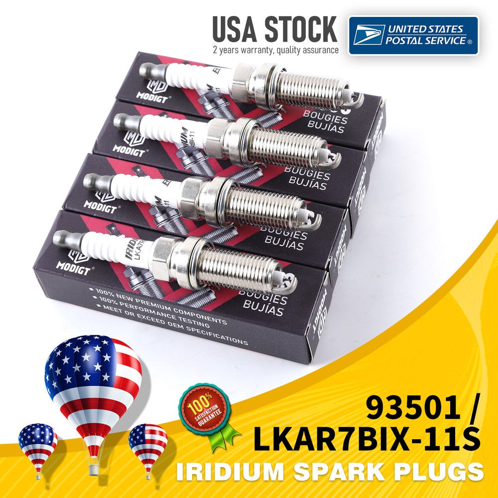 IRIDIUM Spark Plugs LKAR7BIX-11S 4Pcs for Mazda MX-5 Miata 2016-2022