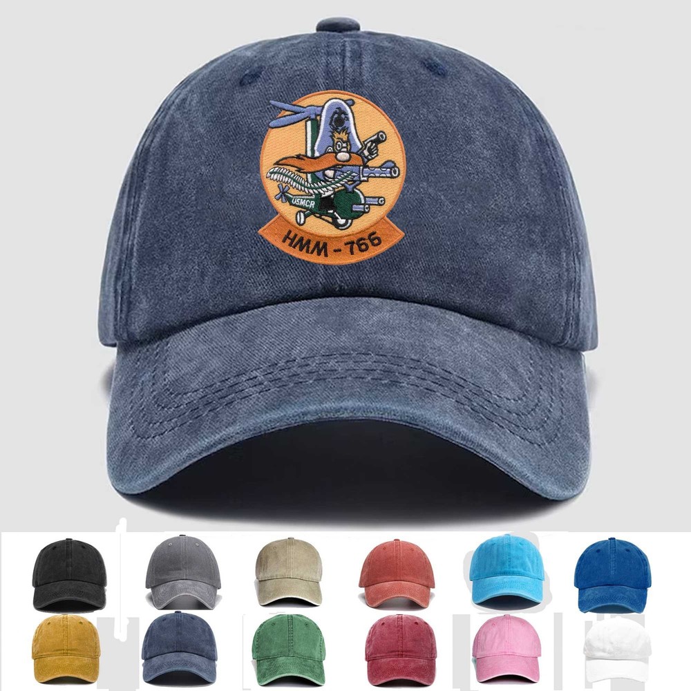 Custom Embroidered Hat HMM-766 Medium Helicopter Squadron, Veteran Cap, Gift