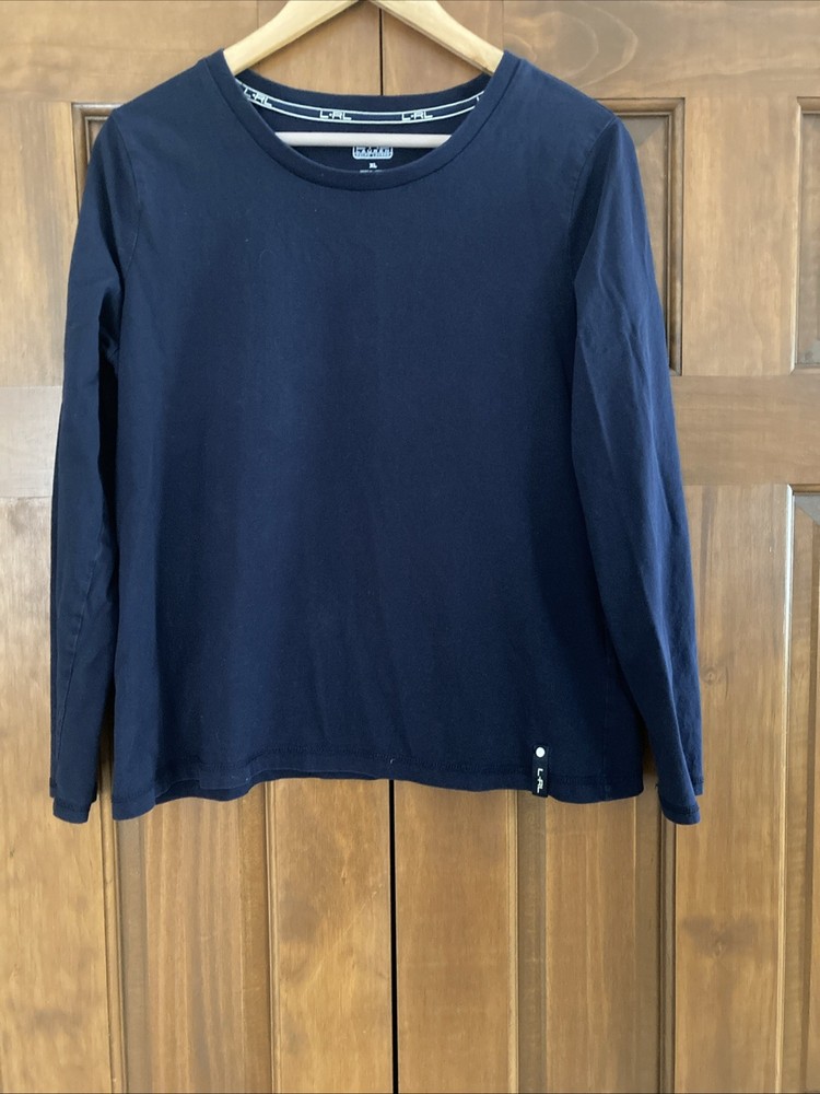 Lauren Ralph Lauren Navy 100% Cotton Long Sleeve Top Womens Size XL