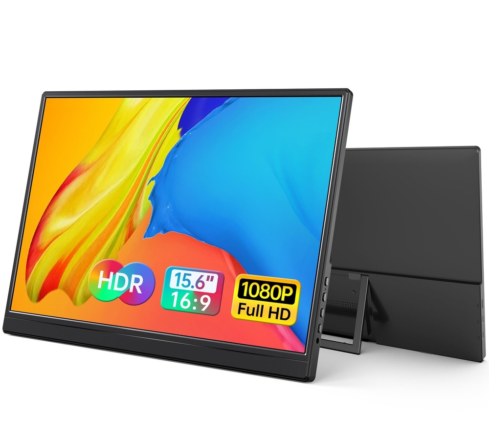 Monitor Portátil Yxk 15.6 Pulgadas 1080P USB-C HDMI Monitor de Viaje Ultra Delgado con...