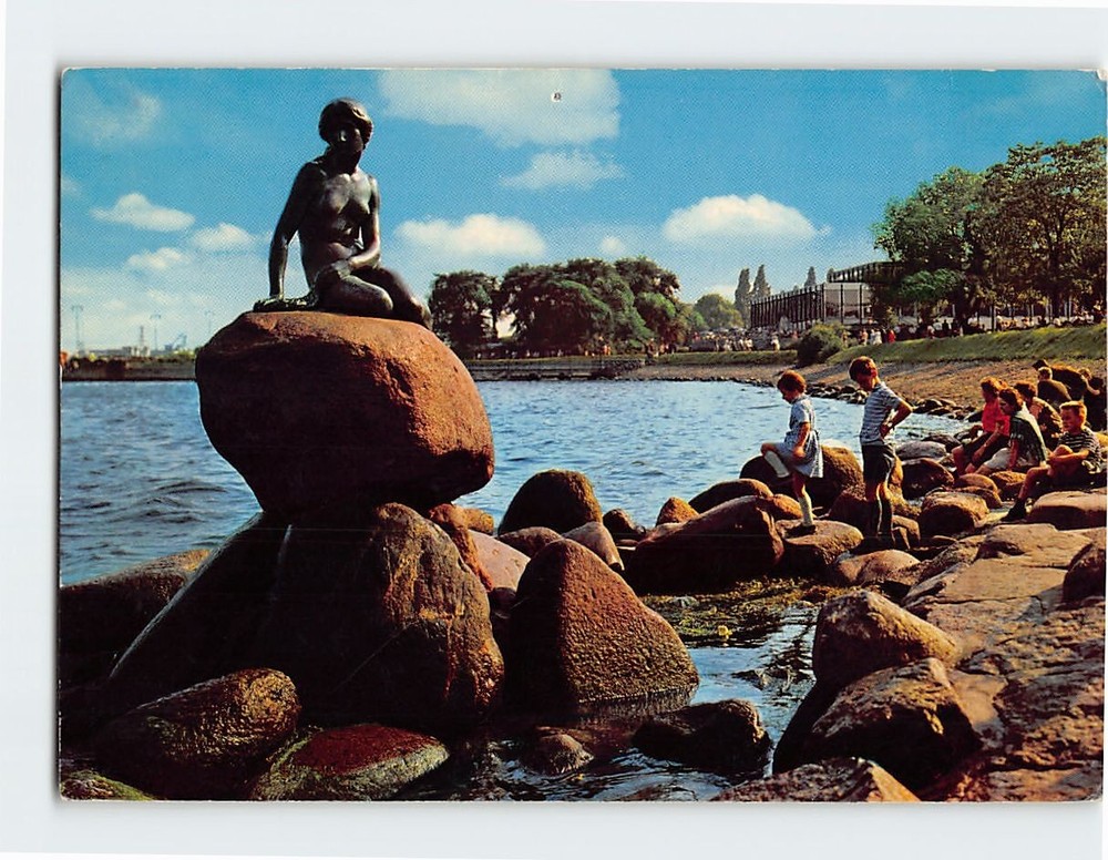 Postcard Little Mermaid Copenhagen Denmark