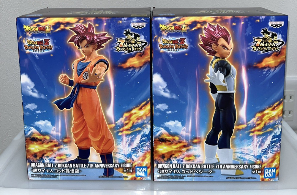 Dragon Ball Z Dokkan Battle Super Saiyan God Son Goku & Vegeta 2 Figure Set