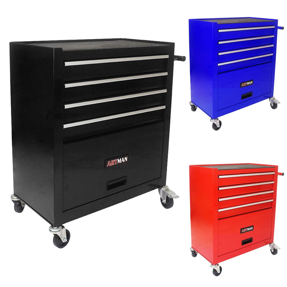 4 Drawers Rolling Tool Cart Multifunctional Storage Organizer Cabinet w/ Wheels