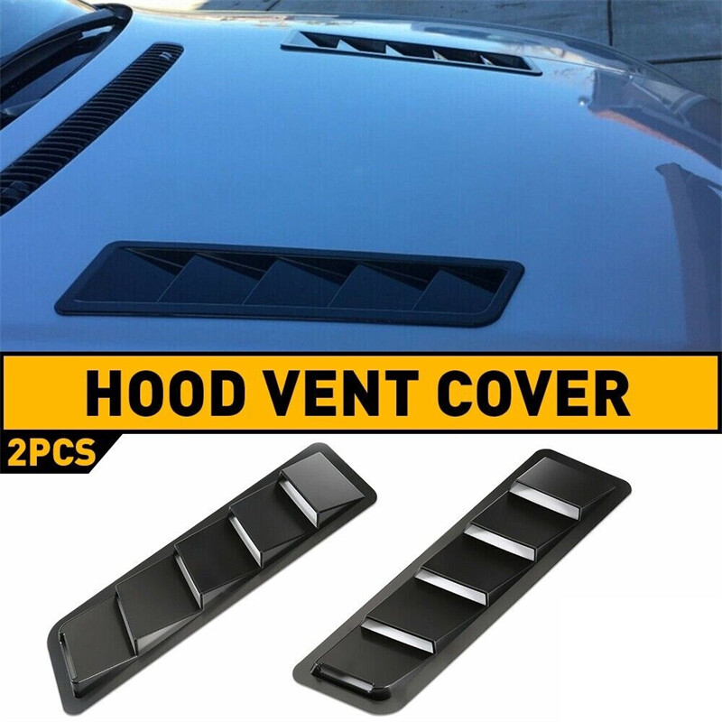 2pcs Car Hood Bonnet Vent Air Flow Intake Scoop Side Fender Decor Universal