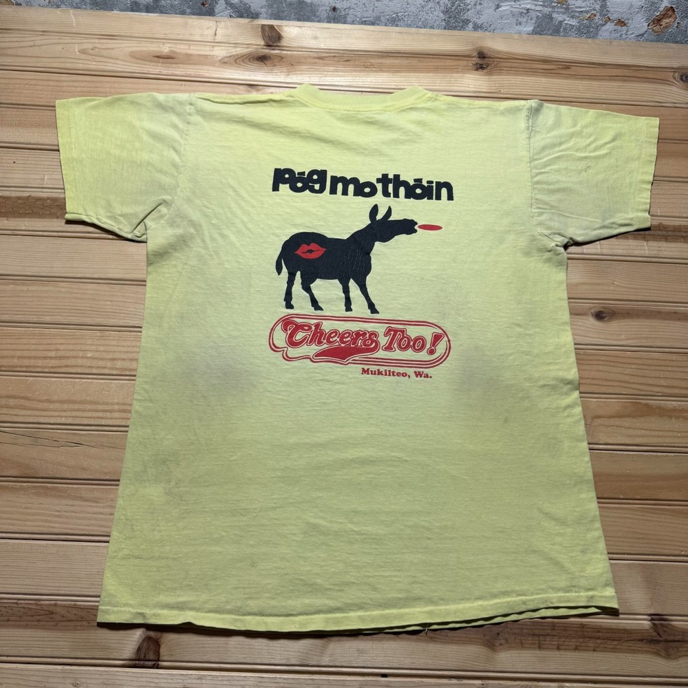 Vintage 90s Rain City Pog Mo Thoin Rude Donkey Mukilteo WA Art Shirt USA XL