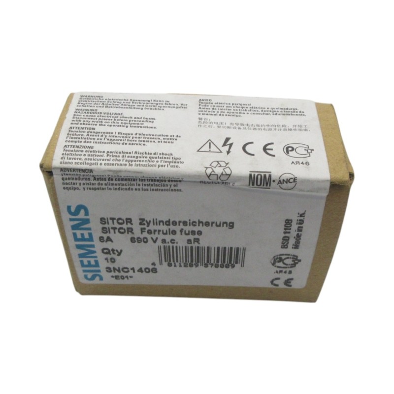 Siemens 3Nc1406 690Vac 6A (Pkg Of 10) Nsfs