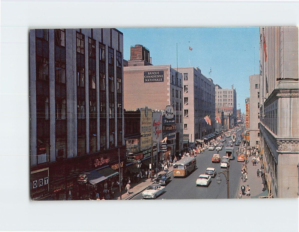 Postcard St. Catherine St. Montreal Quebec Canada