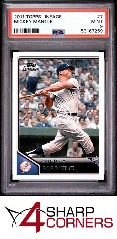 2011 Topps Lineage #7 Mickey Mantle Hof Psa 94SC is now accepting consignments at just 5% on $1,000+