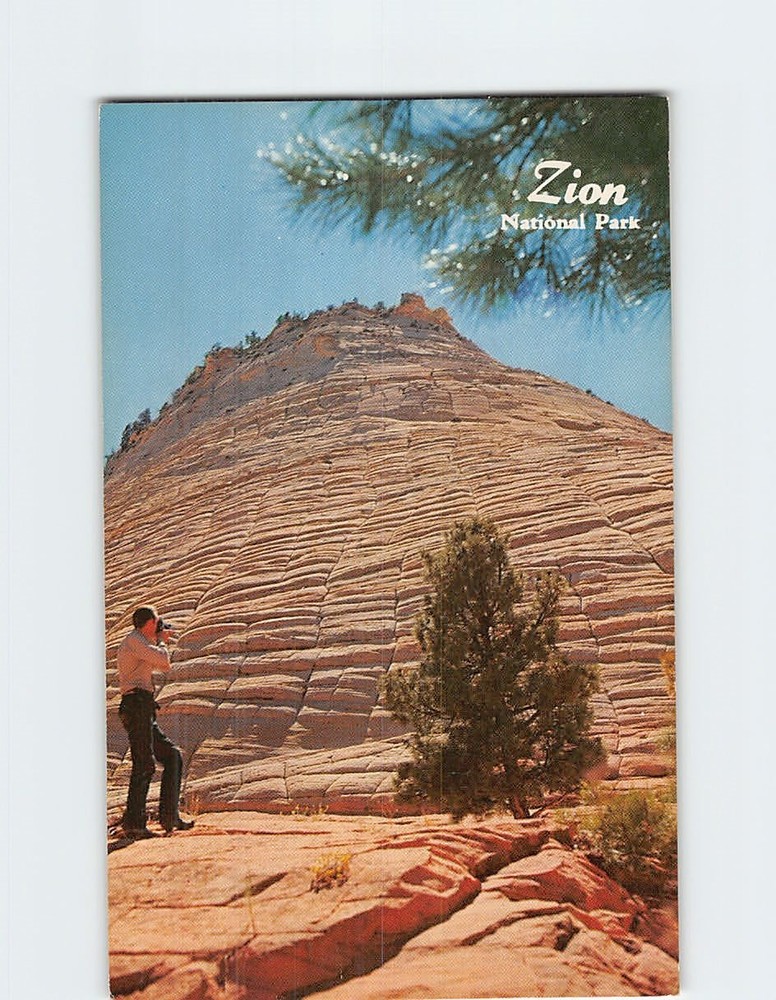 Postcard Checkerboard Mesa Zion National Park Utah USA