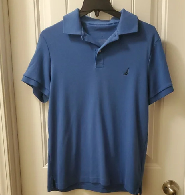 Men's Nautica Men's Classic Blue Short Sleeve Polo Shirt NWOT!