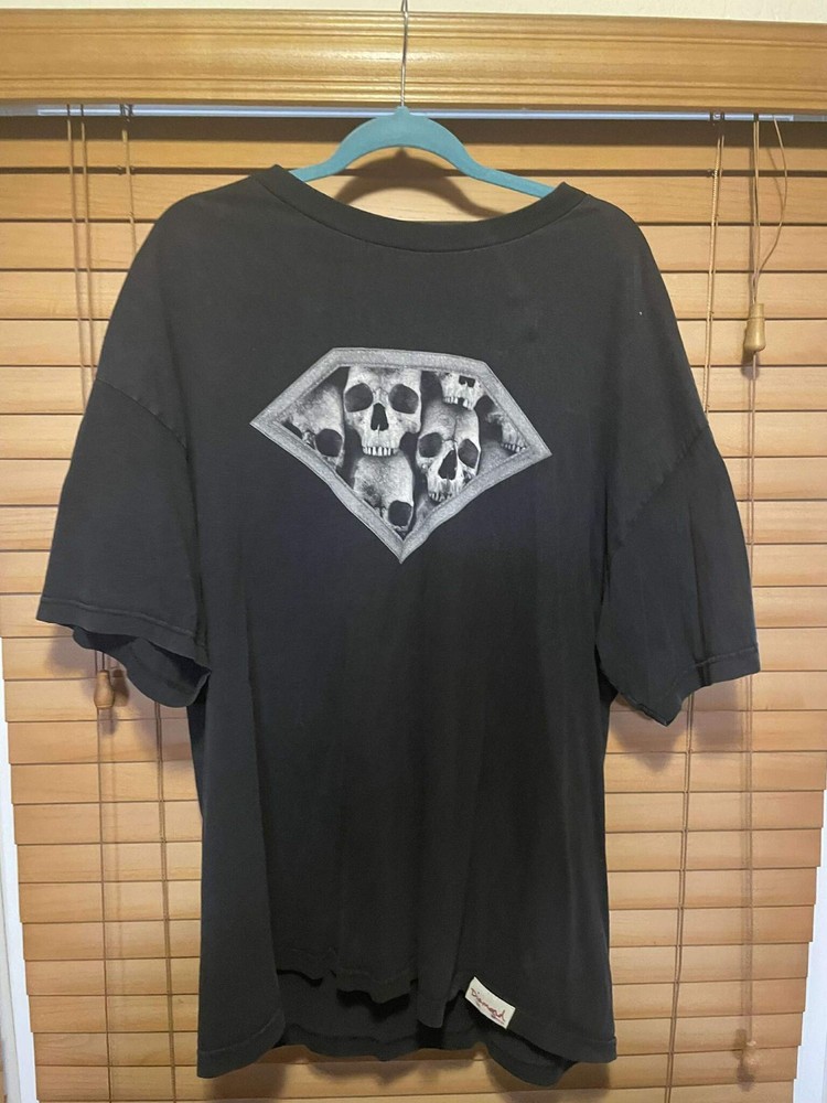 Diamond Supply Co Diamond Skulls Shirt Size 2 XL Black