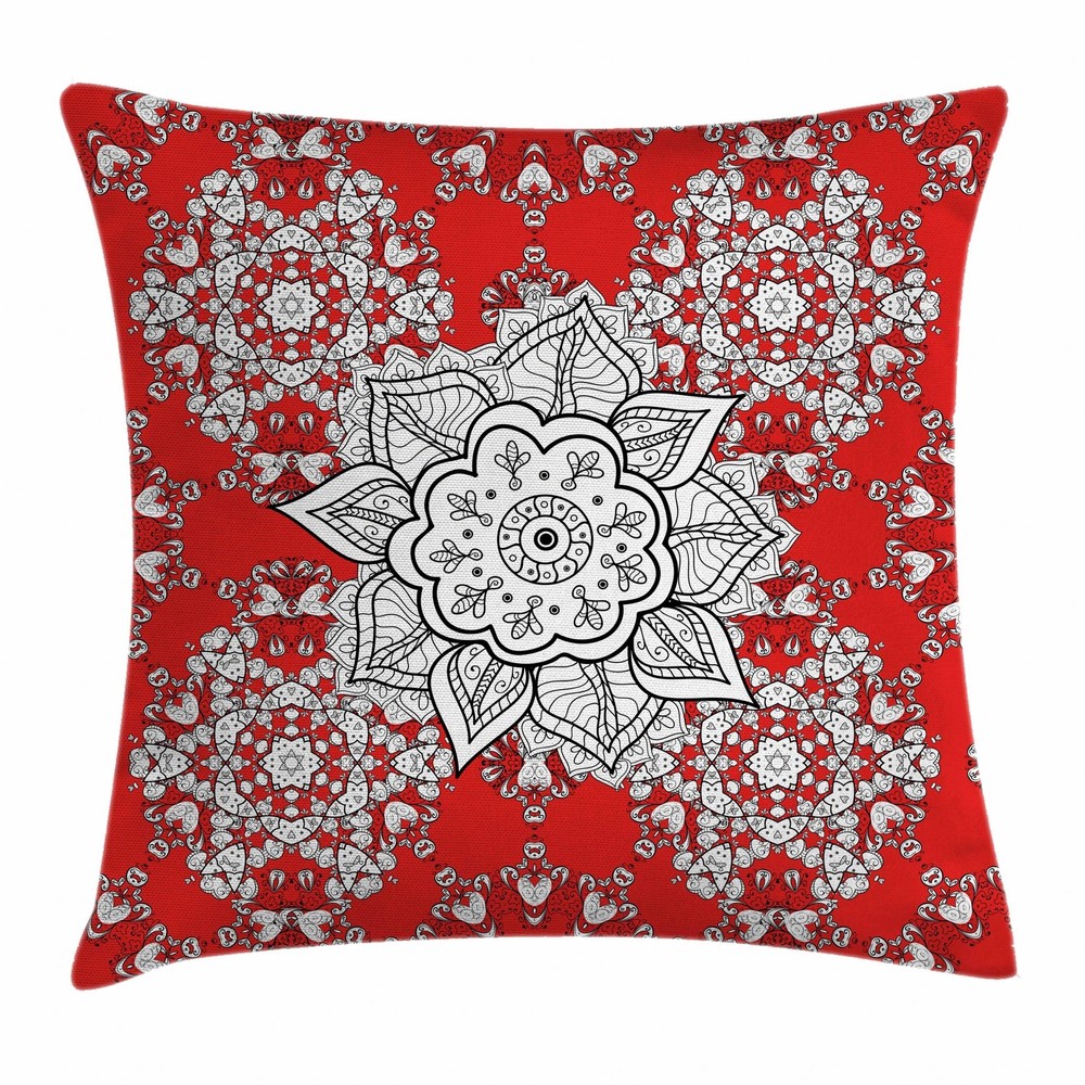 Eastern Mandala Throw Pillow Covers in 8 Sizes for Vibrant Home Decor